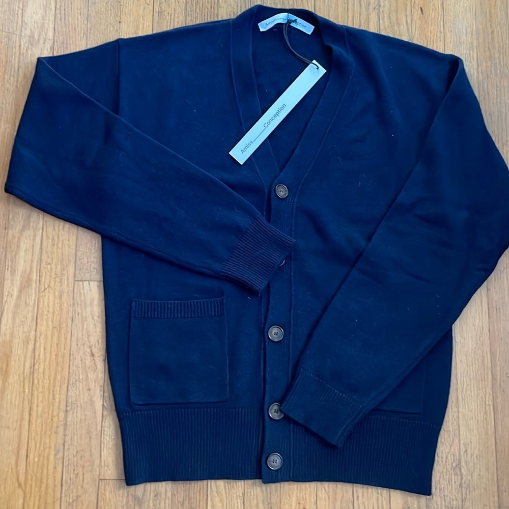 Amiss Conception Men’s Navy Cardigan - Size Medium
